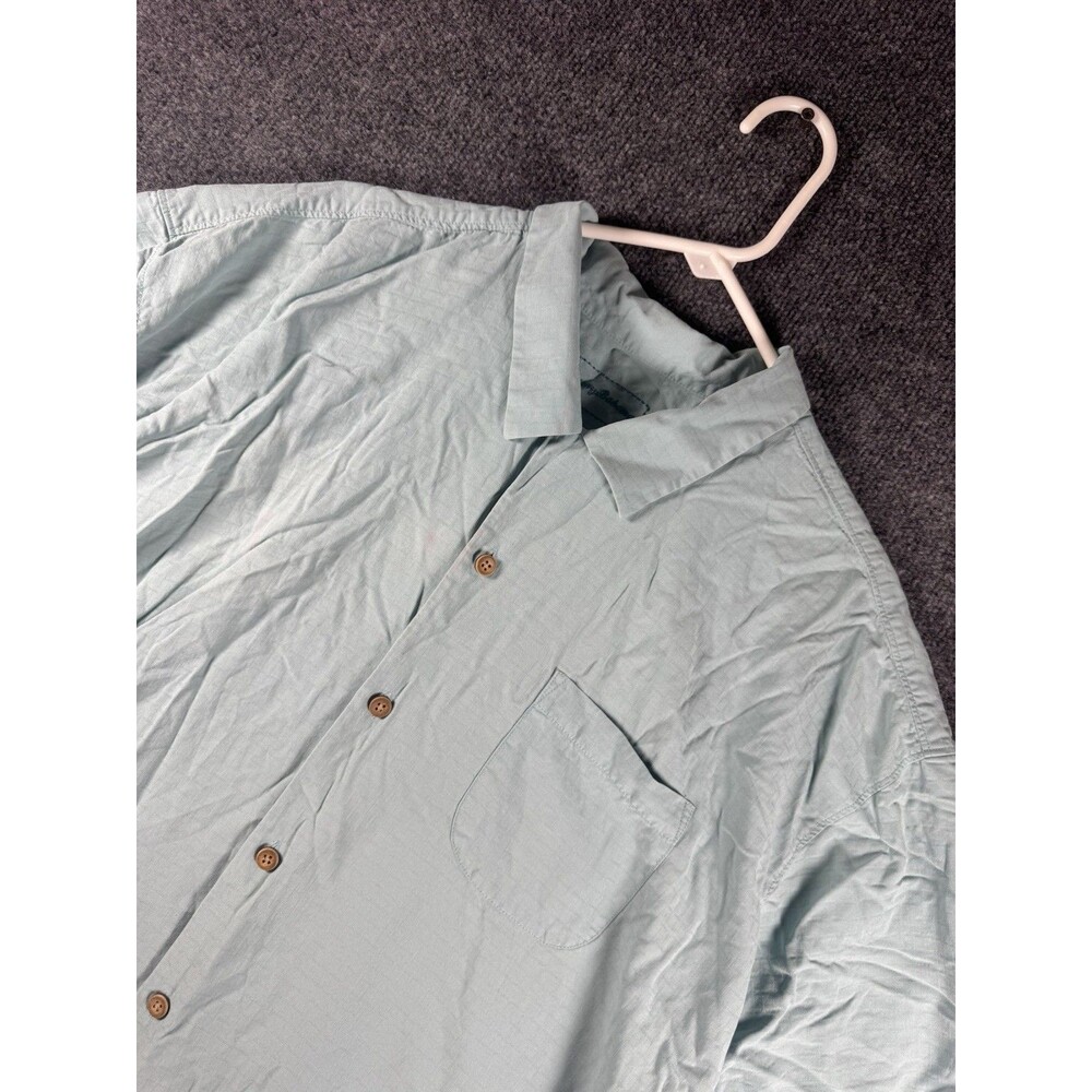 Vintage Tommy Bahama Silk Shirt One Minute Workout Embroidered Mint Green XXL